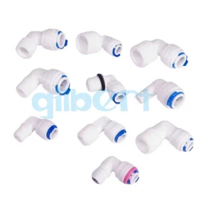 10 Stück 1/4" 3/8" Pushfit auf 1/8"-3/4" BSP Außenbogen RO Wasserverschraubung Trinken - Bild 1 von 10