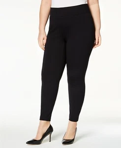 Alfani Women's Leggings Black Size 0X Plus Comfort-Waist Mid-Rise Pointe-knit - Picture 1 of 3