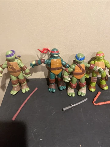 Lot Nickelodeon 2012 Teenage Mutant Ninja Turtles TMNT Playmates Action Figures Cover