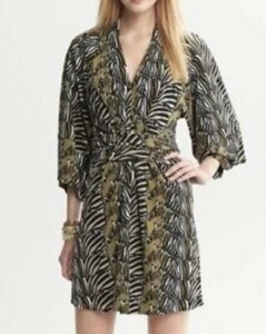 Neu 140 $ Banana Republic Issa London 3/4-Kimono Slv-Wickelkleid zum Binden für Damen 12 - Bild 1 von 11