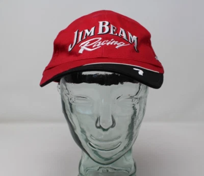 Stylemaster Jim Beam Adult Racing Hat Adjustable Red Black Robby Gordon NASCAR 7 - Image 1 of 4