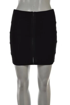 Millau 裙 XS 码黑色纯色直筒棉质迷你膝上休闲紧身 — 第 1/4 张图片