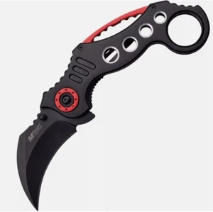 MTech USA 7" Black Karambit Folding Knife EDC - MT-529BK Pocket Knife Cool - Picture 1 of 1