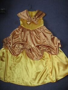 Disney's Belle Handmade Yellow & Gold Satin  Dress Up Play Costume Size 2-3