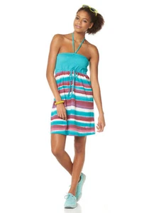 Kangaroos Longtop Halter Bandeau Dress Striped 780308 - Picture 1 of 2
