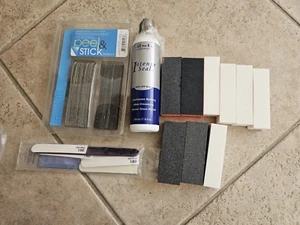 USED IBD Nail Intense Seal Gel, Only Half Bottle/New Nail Files, Buffer - Picture 1 of 9