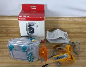 Canon Kamera WP-DC21 wasserdichtes Gehäuse 40M/130ft Unterwasser Made in Japan ungetestet - Bild 1 von 16