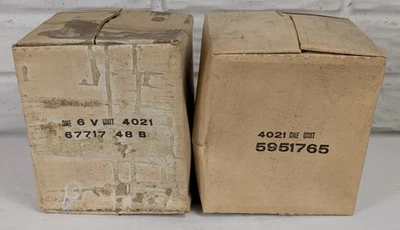 Set of 2 GE 4021 NOS 6V PAR36 Sealed Beam Lamps Vintage Tractor Headlight - Image 1 of 2