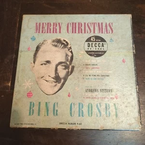 Bing Crosby Merry Christmas 8 Songs / 4 7" EP 45 RPM 1950 Decca 9-65 - Picture 1 of 3