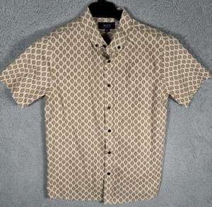 Camicia Roark uomo piccola stampa all over cotone biologico tasca bottoni - Foto 1 di 8