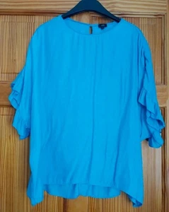 RIVER ISLAND TURQUOISE TOP SIZE M - Picture 1 of 7