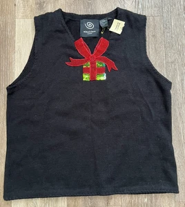 Suéter de Navidad Michael Simon Event sin mangas con cuello en V, para mujer talla grande, nuevo con etiquetas - Imagen 1 de 7