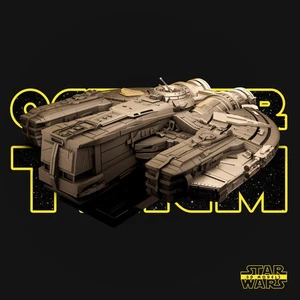 Eban Hawk Ship Revan Sculpture 3D Printed star wars one piece GREY - 9 in - Picture 1 of 3