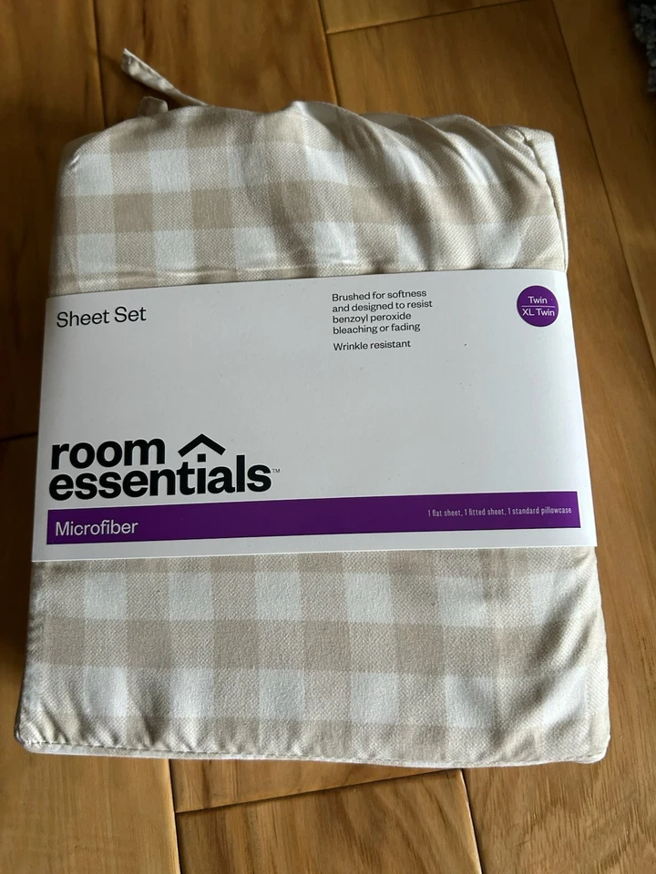 Juego de sábanas de microfibra Room Essentials - Guinga caqui - Twin/XL Twin - NUEVO Foto 1 de 1