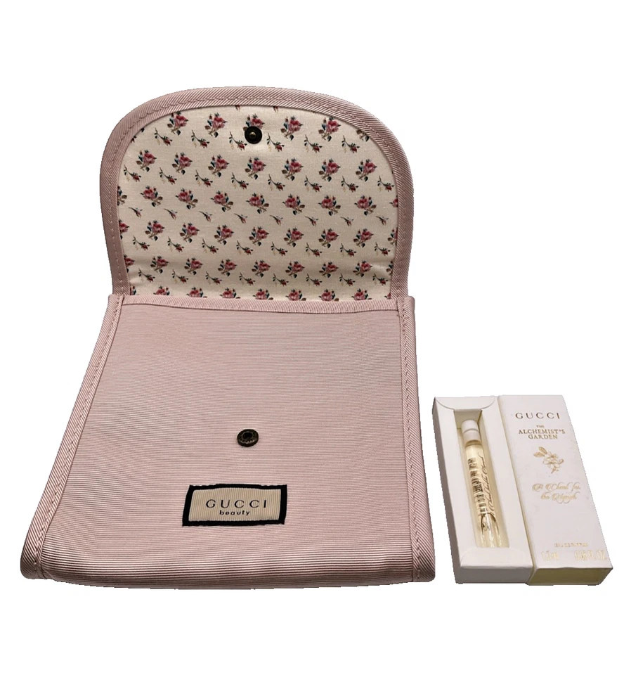 古驰裸体腮红粉色女式化妆袋 6 英寸包和炼金术士花园淡香水 — 第 1/4 张图片
