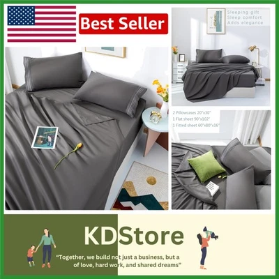 Luxury Hotel-Quality Microfiber Queen Sheet Set - Image 1 of 4