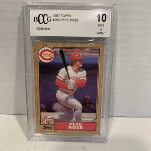 1987 Topps Pete Rose # 200 BCCG 10 - Foto 1 di 2