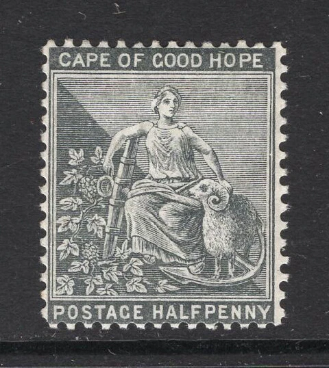 M25847 Cabo de Buena Esperanza 1875 SG28 QV: 1/2d gris negro. LMM, Cat £40 Foto 1 de 1