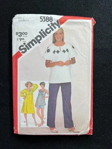 Simplicity Sewing Pattern 5388 Misses Maternity Dress Top Pants Shorts Size 8 - Picture 1 of 3