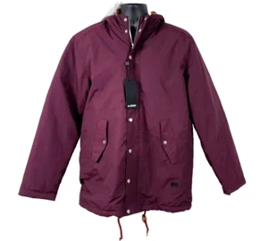 Parka Minimum Shelton con cappuccio bordeaux bordeaux taglia XL prezzo al pubblico £ 155 CR053 AA 03 - Foto 1 di 7