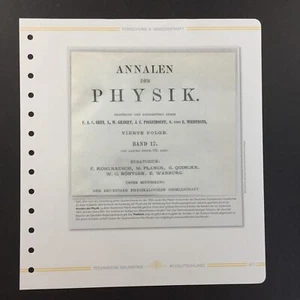 EDICIÓN POSTAL ALEMANA "OFICIOS TÉCNICOS" FACSÍMIL FÍSICA MAX PLANCK - Imagen 1 de 2