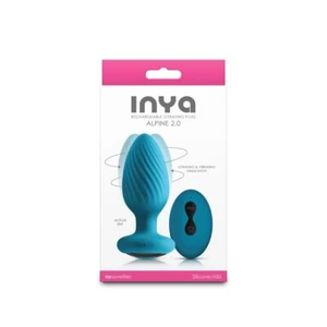NS Novelties Inya Alpine 2.0 Rechargeable Gyrating Plug Teal - Anal Vibrator - Picture 1 of 4