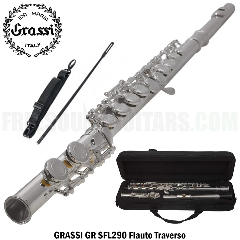 Flauto Traverso Grassi GR SFL290 Ciave in MI Da Studio Argento con Custodia - Immagine 1 di 1