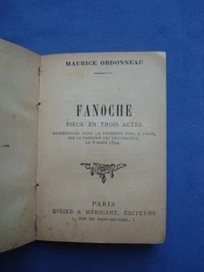 THEATRE-ORDONNEAU-FANOCHE PIECE IN THREE ACTS-DIDIER & MERICANT, PARIS - Picture 1 of 1