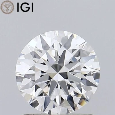 Round Cut 1.00 CT F Color VVS2 Clarity IGI Certified CVD Lab Grown Loose Diamond - Image 1 of 4