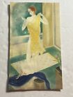 Original 1930's Watercolor Painting Art Deco Lady Shower Janet Whitson (Sudler)