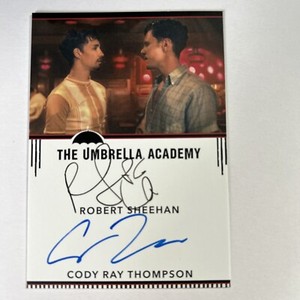 Robert Sheehan/Cody Ray Thompson Umbrella Academy Season 1 Dual Autograph Card