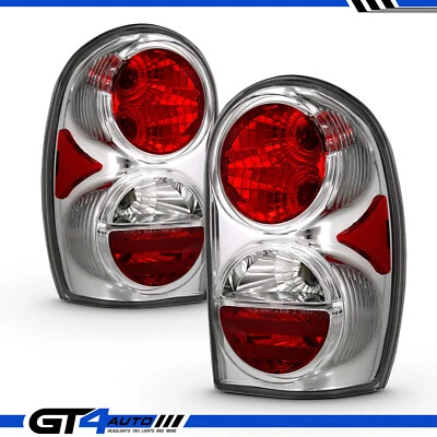 Chrome Replacement Tail Light Pair Set for 2002-2005 Jeep Liberty Left Right - Image 1 of 4