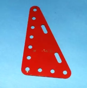 Placa flexible triangular roja Meccano parte 225 - Imagen 1 de 1