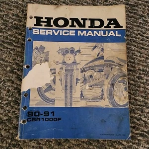 Honda Motorcycle Service Manual 90-91 CBR1000F - Picture 1 of 5