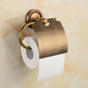 Antique Toilet Paper Holder Wall Mount Vintage Toilet Roll Holder with Cover US - Picture 1 of 5