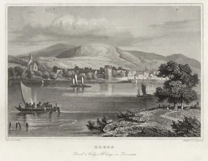 Rhens Original kolorierter Stahlstich Riegel 1846 - Bild 1 von 1