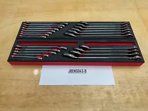 Snap-on Tools NEW 23pc SAE / Metric Reversible Ratcheting Combo Wrench Foam Set - Picture 1 of 9