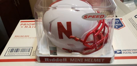 NEBRASKA CORNHUSKERS SPEED REPLICA MINI HELMET NCAA RIDDELL Cover