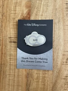 Disney 100 Anniversary Cast Member Name Tag Badge GIO Silver New - Picture 1 of 1
