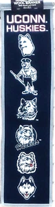 UConn Huskies Embroidered Wool Evolution Banner 8"X32" With Dowel/Cord - Picture 1 of 1