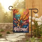 Fall Welcome Garden Flag, Colorful Tree, Leaves, Autumn, Sunset, Gift for Her