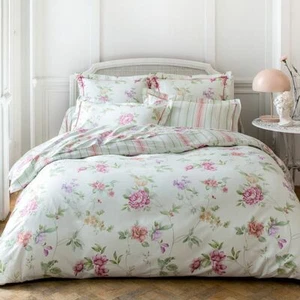 ANNE DE SOLENE JOSEPHINE KING DUVET COVER SHEET 4p SET TULIP VIOLETS ROSE FLOWER - Picture 1 of 8
