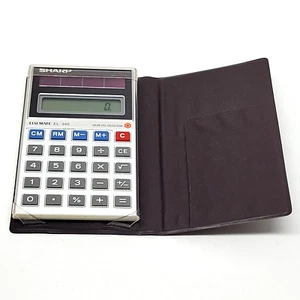 Vintage Sharp Elsimate El-340 Solar Cell Calculator w/ Case - Picture 1 of 5