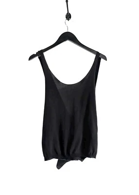 Lanvin SS06 Black Jersey Plunged Back Structured Tank Top - XSMALL - Image 1 of 4