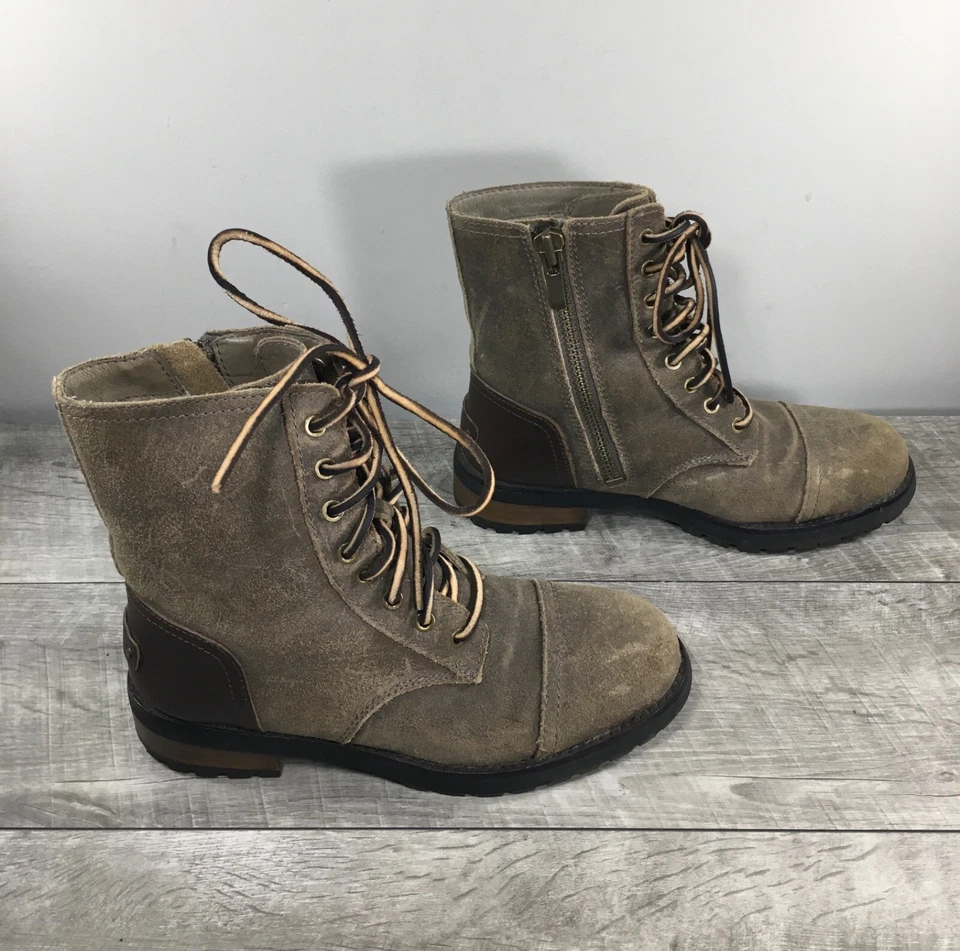 Women’s UGG 1095131 Kilmer II Chipmunk Shearling Waterproof Combat Boots Size 7 - Image 1 of 4