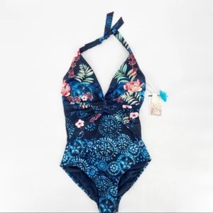 NWT Johnny Was Annia Twist One Piece Bathing Swimsuit Size Small - Picture 1 of 7