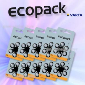 60 x VARTA Ecopack Hörgeräte-Batterie Hörgerätebatterien Typ 13 PR48 ZL2 ORANGE - Bild 1 von 1