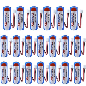20PCS ER14505M 3.6V 2200mAh PLC Non-Rechargeable Li-ion Battery with White Plug - Picture 1 of 3