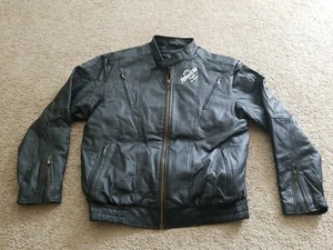 Men's L Motorcycle Riders Club of America Leather Bomber Jacket Great Condition - Picture 1 of 7