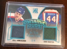 2017-18 LEAF IN THE GAME USED DYNAMIC DUOS 2/4 Dale Hawerchuk- Dave Babych PRIME